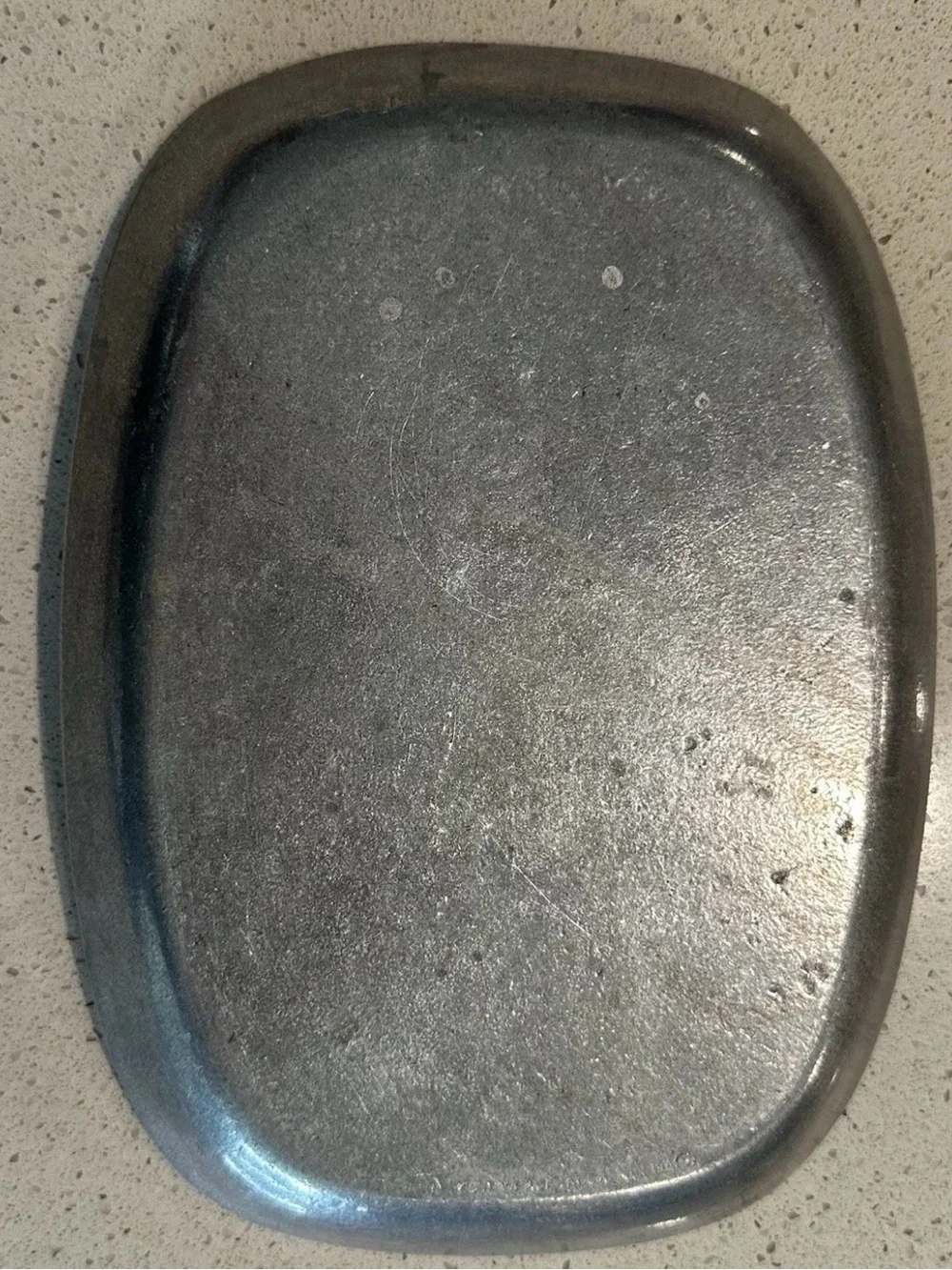 Bless This House Decorative Metal Tray - Pewter Tone